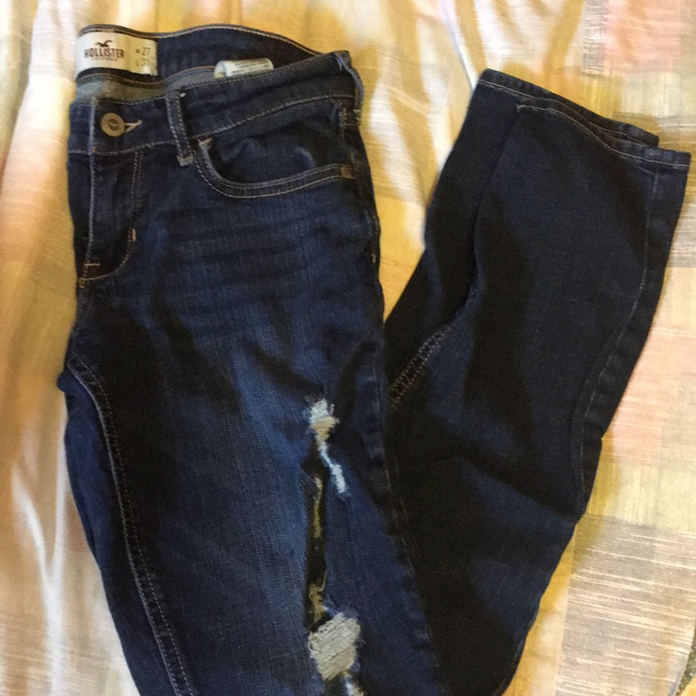 Hollister Jeans Size 5 Skinny Distressed